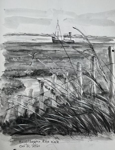 Sketch on the Rope Walk, Brightlingsea - Wendy